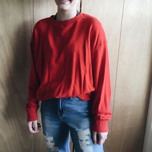 h&m red sweatshirt